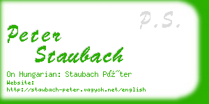 peter staubach business card